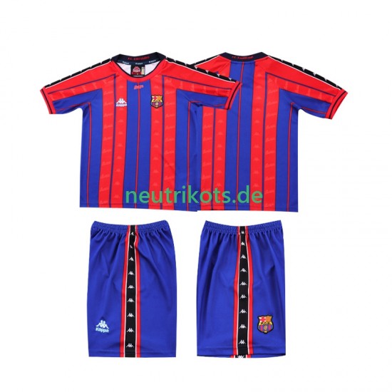 Fußballtrikot FC Barcelona 1997 1998 Retro Kinder Heim Kurzarm