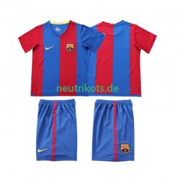 Fußballtrikot FC Barcelona 2007 Retro Kinder Heim 2006 Kurzarm