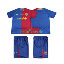 Fußballtrikot FC Barcelona Champions League 2009 Retro Kinder Heim 2008 Kurzarm