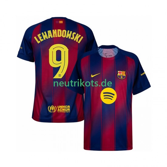 Fußballtrikot FC Barcelona Robert Lewandowski 9 Champions League Herren Heim 2025-2026 Kurzarm