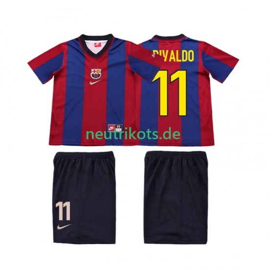 Fußballtrikot FC Barcelona Ronaldo 11 1998 Retro Kinder Heim 1999 Kurzarm