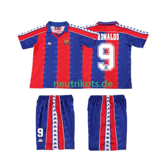 Fußballtrikot FC Barcelona Ronaldo 9 1992 1995 Retro Kinder Heim Kurzarm