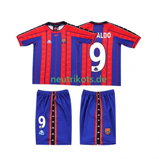 Fußballtrikot FC Barcelona Ronaldo 9 1997 1998 Retro Kinder Heim Kurzarm