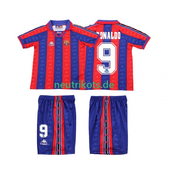 Fußballtrikot FC Barcelona Ronaldo 1996 1997 Retro Kinder Heim Kurzarm