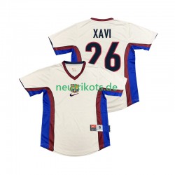 Fußballtrikot FC Barcelona XAVI 26 1998 Retro Herren Auswärts 1999 Kurzarm