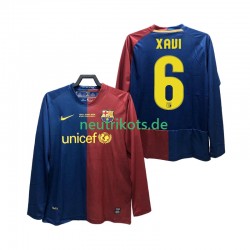 Fußballtrikot FC Barcelona XAVI 6 Champions League 2009 Retro Herren Heim 2008 Langarm