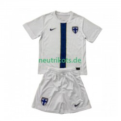 Fußballtrikot Finnland Kinder Heim 2025 Kurzarm