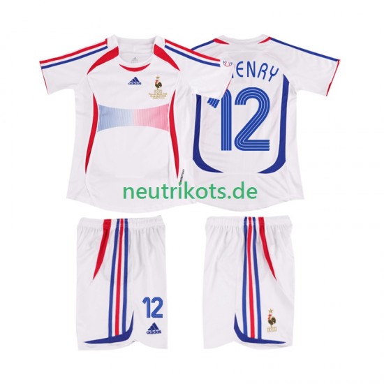 Fußballtrikot Frankreich Henry 12 Retro Kinder Auswärts 2006 Kurzarm