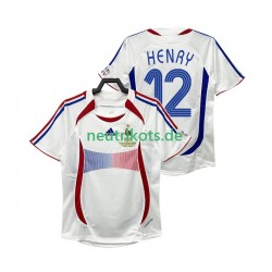 Fußballtrikot Frankreich Henry 12 Retro Herren Auswärts 2006 Kurzarm