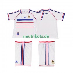 Fußballtrikot Frankreich 1998 Retro Kinder Auswärts Kurzarm