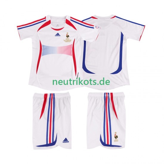 Fußballtrikot Frankreich Retro Kinder Auswärts 2006 Kurzarm