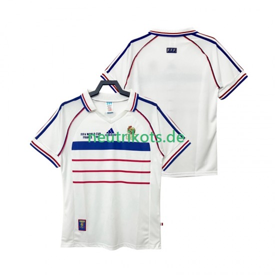 Fußballtrikot Frankreich 1998 Retro Herren Auswärts Kurzarm
