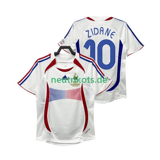 Fußballtrikot Frankreich ZIDANE 10 Retro Herren Auswärts 2006 Kurzarm