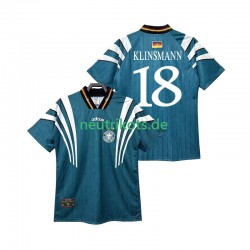 Fußballtrikot Deutschland KLINSMANN 18 1996 Retro Herren Auswärts Kurzarm