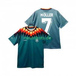 Fußballtrikot Deutschland MOLLER 7 Retro Herren Auswärts 1994 Kurzarm