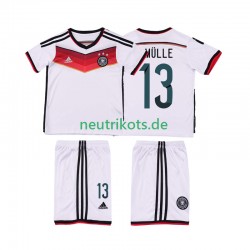 Fußballtrikot Deutschland MULLER 13 2014 Retro Kinder Heim Kurzarm