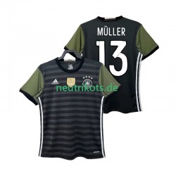 Fußballtrikot Deutschland MULLER 13 2016 Retro Herren Auswärts Kurzarm