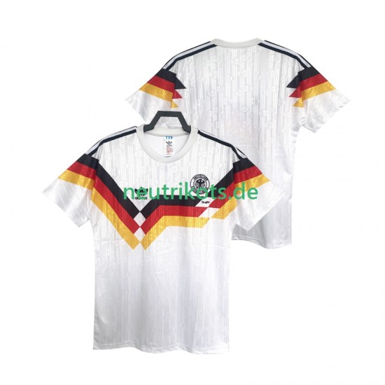 Fußballtrikot Deutschland 1990 Retro Herren Heim Kurzarm