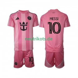 Fußballtrikot Inter Miami Lionel Messi 10 Kinder Heim 2025 Kurzarm