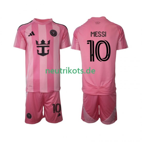 Fußballtrikot Inter Miami Lionel Messi 10 Kinder Heim 2025 Kurzarm