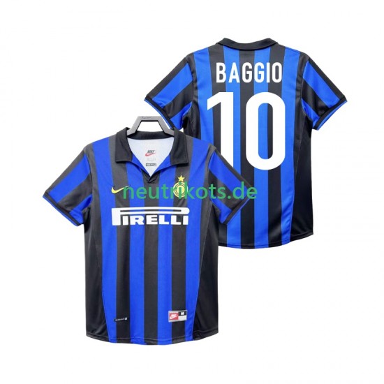 Fußballtrikot Inter Mailand BAGGIO 10 1998 Retro Herren Heim 1999 Kurzarm