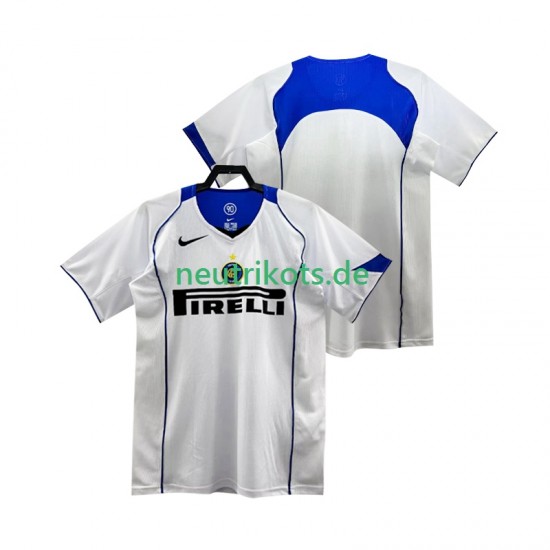 Fußballtrikot Inter Mailand 2005 Retro Herren Auswärts 2004 Kurzarm