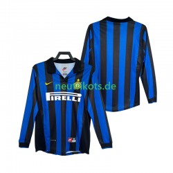 Fußballtrikot Inter Mailand 1998 Retro Herren Heim 1999 Langarm