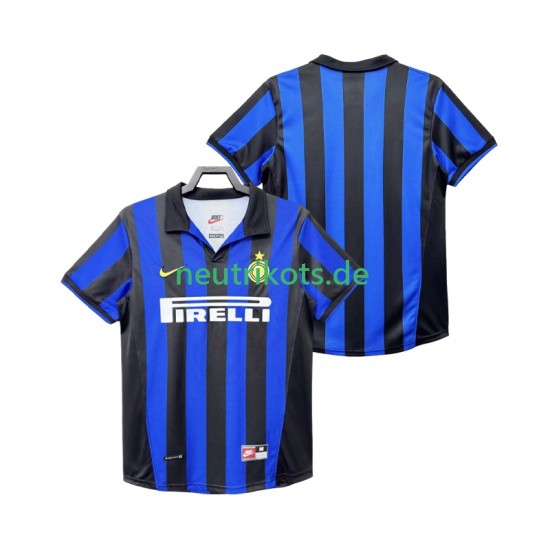 Fußballtrikot Inter Mailand 1998 Retro Herren Heim 1999 Kurzarm