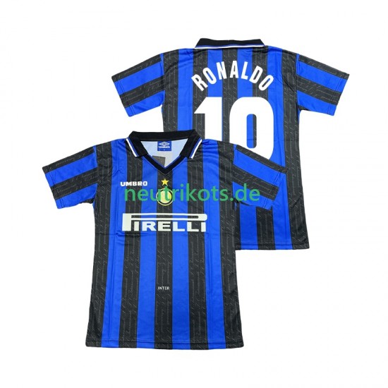 Fußballtrikot Inter Mailand Ronaldo 10 1997 1998 Retro Herren Heim Kurzarm