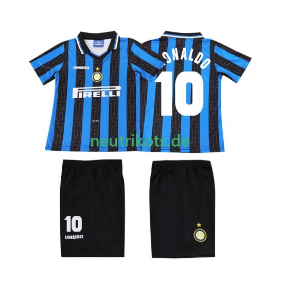 Fußballtrikot Inter Mailand Ronaldo 10 1997 1998 Retro Kinder Heim Kurzarm