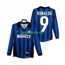 Fußballtrikot Inter Mailand Ronaldo 9 1998 Retro Herren Heim 1999 Langarm