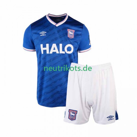 Fußballtrikot Ipswich Town Kinder Heim 2025-2026 Kurzarm
