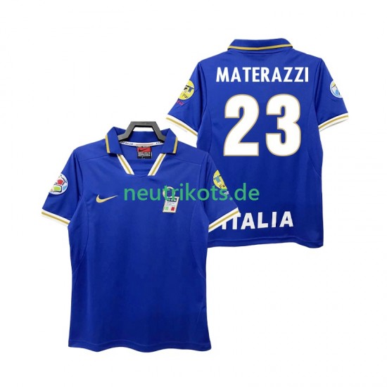 Fußballtrikot Italien MATERAZZI 23 1996 Retro Herren Heim Kurzarm