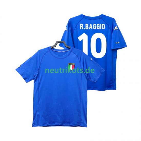 Fußballtrikot Italien Roberto Baggio 10 2000 Retro Herren Heim Kurzarm