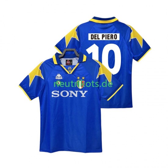 Fußballtrikot Juventus Turin DEL PIERO 10 1995 1996 Retro Herren Auswärts Kurzarm