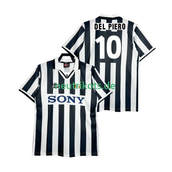 Fußballtrikot Juventus Turin DEL PIERO 10 1995 1996 Retro Herren Heim Kurzarm