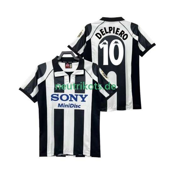 Fußballtrikot Juventus Turin DEL PIERO 10 1997 1998 Retro Herren Heim Kurzarm