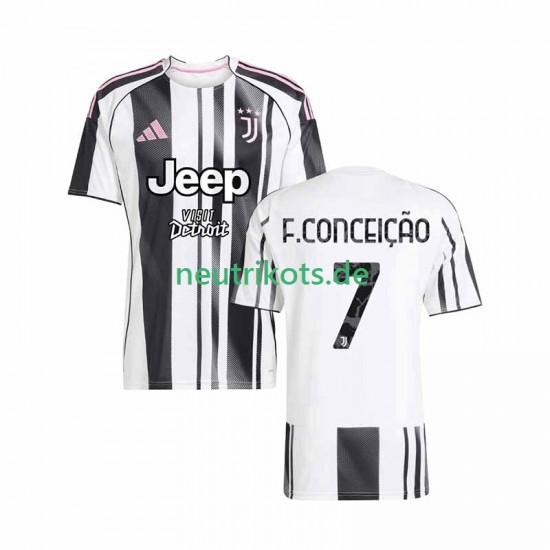 Fußballtrikot Juventus Turin Francisco Conceicao 7 Herren Heim 2025-2026 Kurzarm