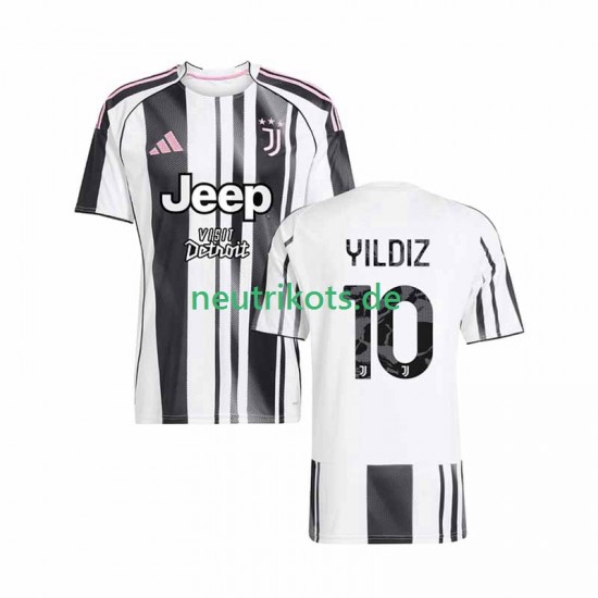 Fußballtrikot Juventus Turin Kenan Yildiz 10 Herren Heim 2025-2026 Kurzarm