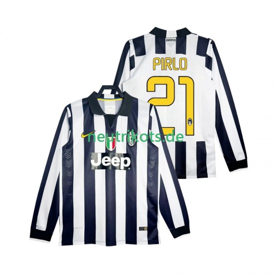 Fußballtrikot Juventus Turin Pirlo 21 2014 2015 Retro Herren Heim Langarm