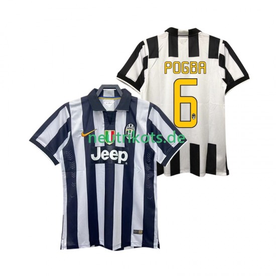 Fußballtrikot Juventus Turin Pogba 6 2014 2015 Retro Herren Heim Kurzarm