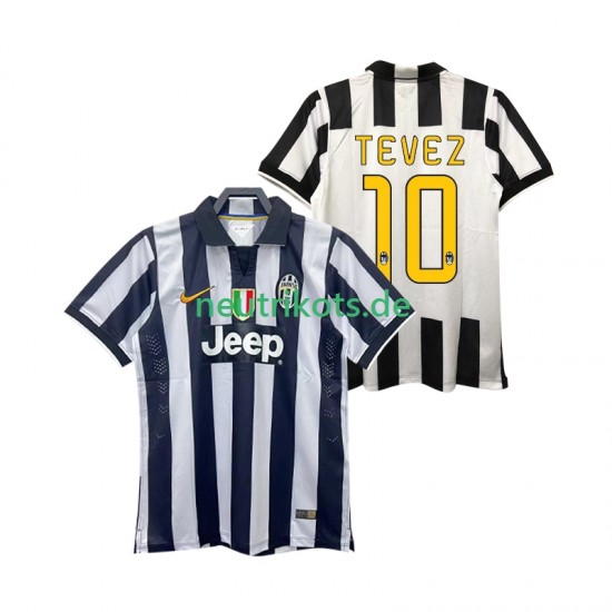 Fußballtrikot Juventus Turin TEVEZ 10 2014 2015 Retro Herren Heim Kurzarm