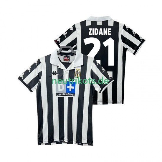 Fußballtrikot Juventus Turin ZIDANE 21 2000 Retro Herren Heim 1999 Kurzarm