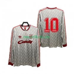 Fußballtrikot Liverpool 10 1989 1991 Retro Herren Auswärts Langarm