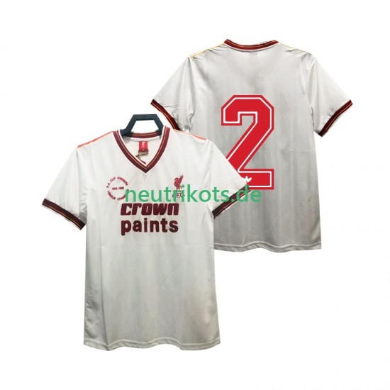 Fußballtrikot Liverpool 2 1985 1986 Retro Herren Auswärts Kurzarm