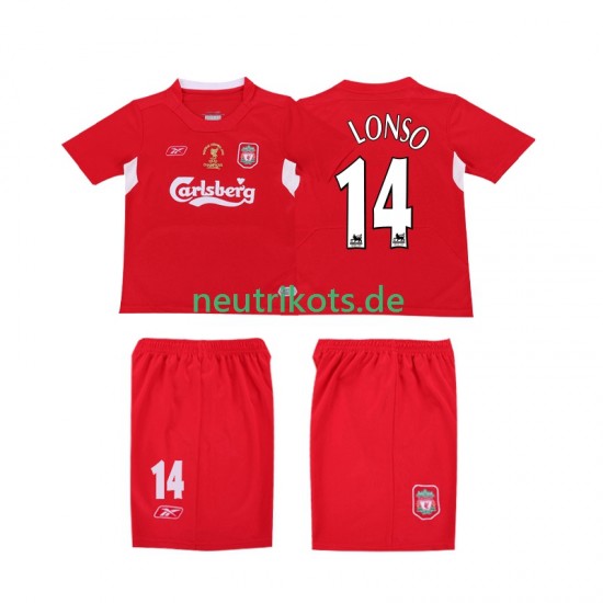 Fußballtrikot Liverpool ALONSO 14 LWP 2005 Retro Herren Heim 2004 Kurzarm