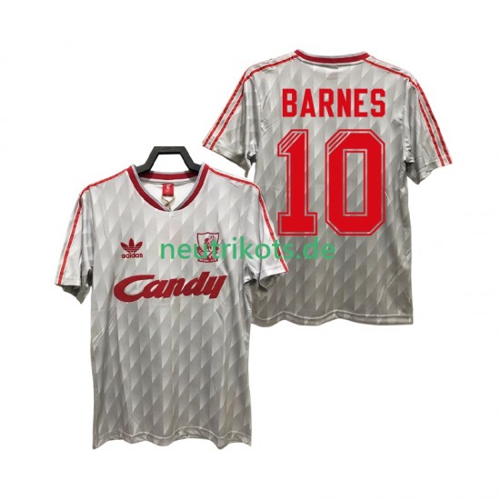 Fußballtrikot Liverpool BARNES 10 1989 1991 Retro Herren Auswärts Kurzarm
