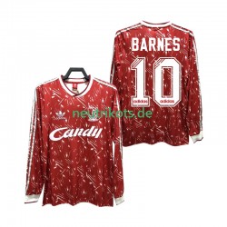 Fußballtrikot Liverpool BARNES 10 1989 1991 Retro Herren Heim Langarm