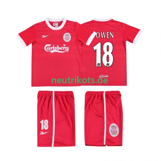 Fußballtrikot Liverpool OWEN 18 LWP 1997 1998 Retro Kinder Heim Kurzarm