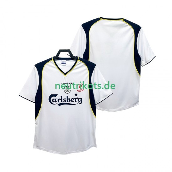 Fußballtrikot Liverpool 2001 2002 Retro Herren Auswärts Kurzarm